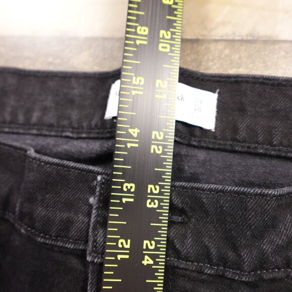 Abercrombie & Fitch 90s Relaxed High Rise Jeans Women's 18s shorter inseam Black - Picture 8 of 13